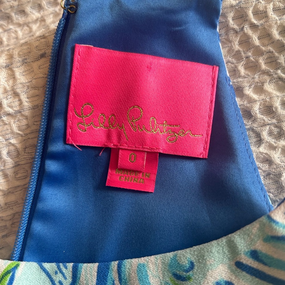 Lilly Pulitzer Blue and Green Mini Dress - Picture 4 of 4